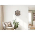 Monarch Specialties 9115 12" Round Wall Clock - Dark Bronze Face/White Frame-Enjoy accurate timekeeping with our non-ticking quartz movement, ensuring you can rely on this decorative clock for punctuality without distraction