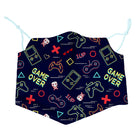 Oliver's Labels 2-Ply Non-Medical Kids Scarf Face Mask - Arcade-2 Layers in front of the mouth and nose for added protection.