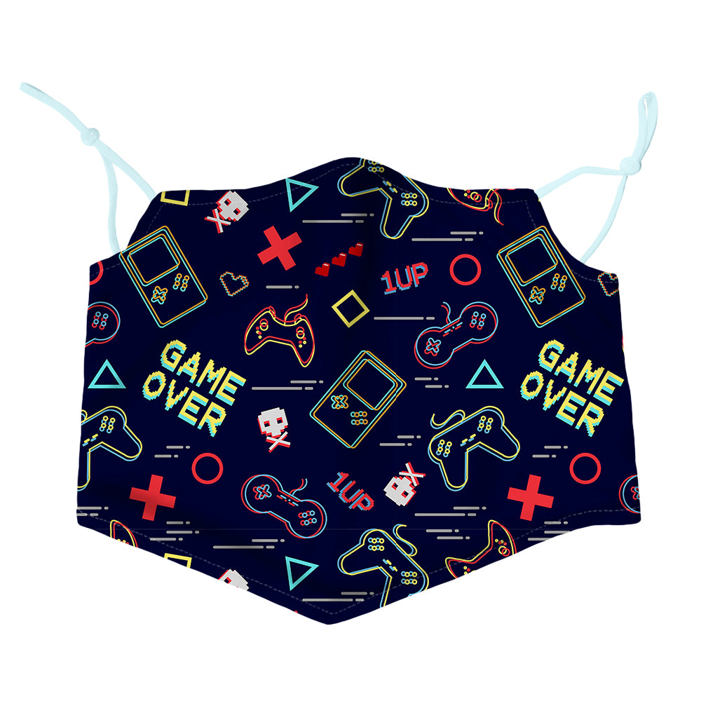 Oliver's Labels 2-Ply Non-Medical Kids Scarf Face Mask - Arcade