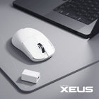 Cybeart Xeus Ultra-Light Tri-Mode Wireless Gaming Mouse - White-TTC optical switches rated for 100M clicks deliver crisp, fast, and reliable performance. 300mAh battery lasts up to 34 hrs at 1000Hz or 12 hrs at 8000Hz for uninterrupted gameplay