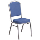 Flash Furniture HERCULES Series Crown Back Stacking Banquet Chair in Blue Fabric - Silver Frame-500 lb. Weight Capacity