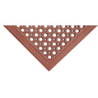 Edgewood Competitor Series Heavy Duty Grease Resistant Open Top Anti-Fatigue Mat - 3' W x 5' L x 7/8" D - Burnt Orange-Perfect for kitchens, mechanic shops, manufacturing, oil and gas industry