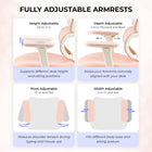 MotionGrey Mellow Ergonomic Office Chair - High Mesh Back Support with Adjustable Armrests - Pink-8