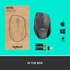 Logitech Marathon M705 Wireless Mouse - Black-Included in the Box: Logitech Marathon M705 Wireless Mouse, Black, Logitech Unifying Receiver, Logitech Mouse & Keyboard Personalizer Software CD, Quick-Start Guide, 2 AA Batteries