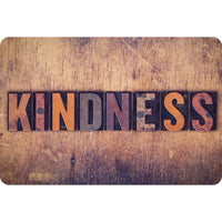 Ashley Productions The Original Fun Mat Welcome Mat - 15.5" x 23.5" - Kindness Letterpress-Measurement & Design: The Kindness Letterpress Mat measures 15.5" x 23.5".