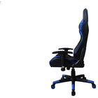 Nicer Furniture Racing Style Gaming Chair - Blue-Hard plastic base ensures long-lasting durability and support.  