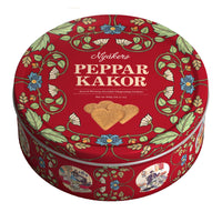 Nyakers Swedish Gingerbread Hearts Cookies in Red Tin - 400 g-Sweet, heart-shaped treat to share with your loved ones