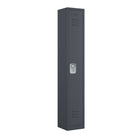 Ceha RH Series 1-Tier Locker with Louver Vents and Recessed handle - Bank of 1 - Graphite Grey-Durable, commercial-grade steel construction with powder-coated finish