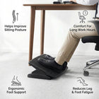 ShoppingAll Ergonomic Under Desk Footrest with Angle Adjustment - Black-Ready to use right out of the box with a simple, intuitive adjustment mechanism that makes it perfect for home offices, gaming setups, or corporate desks.