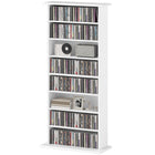 HOMCOM Slim Media Storage Cabinet - White-Anti-tipping strap enhances safety and stability