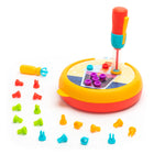 Educational Insights Rivet Pop Cafe - Set of 31-Support stem learning: Using a hand-powered rivet tool and rivets that pop, kids will practice matching, counting, and patterns—key early math skills! Pop a rivet into the tool and then pop it into a matching-color space on the card