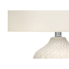 Monarch Specialties 25" H Transitional Table Lamp - Cream Ceramic / Ivory / Cream Shade-Assembled dimensions: 15 in. L x 15 in. W x 25 in. H. base: 8 in. L x 8 in. W x 13 in. H. shade: 15 in. L x 15 in. W x 10.5 in. H