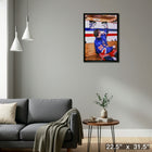 Wayne Gretzky Oilers Hanging Up Skates - Framed Canvas - 22" x 31"-Ready to hang - arrives fully assembled