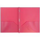 JAM Paper Plastic 2 Pocket School POP Folders with Metal Prongs Fastener Clasps - Assorted Fashion Colours - 12 Pack-Quantity: 12 Folders per Pack | One for each subject & project