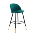 Modway Cordial Fabric Bar Stools - Teal - Set of 2-Assembly Required
