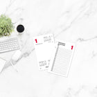 AT-A-GLANCE 2027 Daily Desk Calendar Refill 2-Pages/Day - 6" H x 3-1/2" W - Bilingual-Two-page spread per day for weekday with plenty of space on left side for notes, one-page per day for weekends