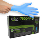 SHOWA EBT Sustainable 4 mil Nitrile Food Contact Single Use Gloves - Blue - Large - 100 Pack-Biodegradable