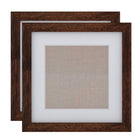 Decent Living Solid Wooden Picture Frame - 10" x 10" - Walnut Colour - 2 Pack-Material: 100% Natural Solid Wood (Okan / Teak)