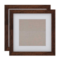 Decent Living Solid Wooden Picture Frame - 10" x 10" - Walnut Colour - 2 Pack-Material: 100% Natural Solid Wood (Okan / Teak)
