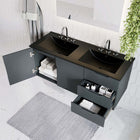 Modway Vitality 48" Double Sink Bathroom Vanity - Grey/Black-Wall-Mount Design
