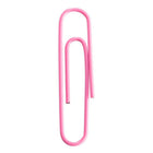 JAM Paper Colourful Jumbo Paper Clips - 2"- Pink - 75 Pack- Premium paper clips made from high quality vinyl coated steel wire