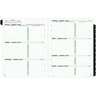 Day-Timer 2027 Tabbed Weekly Planner Refill Folio Size - 11" x 8-1/2" - English-Soft Day-Timer green borders make these refills properly business-like but pleasing to the eye
