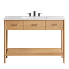 Modway Zaire 48" Single Sink Bathroom Vanity - Natural/White-Assembly Required