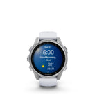 Garmin fēnix 8 - AMOLED Outdoor Recreation/Adventure Watches - 43 mm - Silver with Whitestone Silicone Band-7