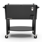 Permasteel 80 qt Rolling Patio Cooler with Divider & Shelf - Black-The removable divider allows for five configurable styles to meet your needs 