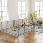 PawHut Heavy Duty Metal Dog Playpen - 31.5" H-Made of steel tube and steel wires for stability