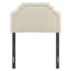 Modway Magnolia Upholstered Fabric Twin Size Headboard - Ecru-Adjustable Mounting Positions