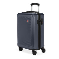 Swiss Gear Hardside Spinner Carry On Luggage - Navy-Retractable, telescopic handle with easy thumb activation of push-button lock