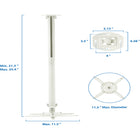 Mount-It! Universal Projector Ceiling Mount - 21.5" to 35.4" Height Adjustment-Lifetime Limited Manufacturer Warranty