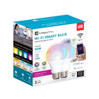 Xtricity A19 60W Equivalent LED WiFi RGB-CW Smart Bulb - 2 Pack-A19 standard bulb shape