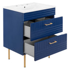 Modway Daybreak 24" Bathroom Vanity - Blue/White-8" Centerset Faucet Holes