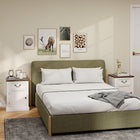 HOMCOM Side Table- White - Set of 2-Boasts a two-tone farmhouse design, adding a touch of rustic elegance