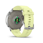 Garmin Venu 4 Smartwatch - 45 mm - Silver with Citron Silicone band-Everyday utility: A bright LED flashlight provides convenient illumination when you need it. Make and take phone calls from your wrist when your watch is paired to your smartphone. You can even control watch functions with voice commands — or use your smartphone’s voice assistant to respond to text messages and more
