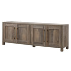 Hudson&Canal Chabot TV Stand for TV's up to 75" - Grey Oak-The top has a weight capacity of 75lbs, lower shelves can hold 25lbs each