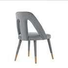 Manhattan Comfort Neda 20.87" Modern Velvet Upholstered Dining Chair - Grey-Commercial Grade Tested with Weight Capacity of 330 lb