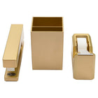 JAM Paper Desk Trio Stapler, Tape Dispenser & Pen Holder Pack - Gold-5