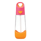 b.box - Tritan Drink Bottle - 600ml - Strawberry Shake-Unique triangle shape easy for kids to grip