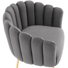Modway Sanna Channel Tufted Performance Velvet Armchair - Grey-Dense Foam Padding