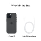 Apple iPhone 15 6.1" Super Retina XDR - 512 GB - Black - Bell and Virgin Plus-1 Year Limited Manufacturer Warranty