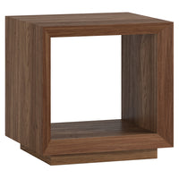 Hudson&Canal Evie 22"W Rectangular Side Table - Satin Walnut-A modern contemporary design for your living room, den, and more