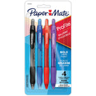 Paper Mate Profile Ballpoint Pen Retractable – 1.4 mm – Assorted-Click advance keeps pens from staining purses or pockets
