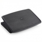 ShoppingAll Ergonomic Under Desk Footrest with Angle Adjustment - Black-Features an adjustable design that tilts from 0 to 30 degrees, allowing you to easily find the most comfortable angle to stretch your ankles and relax your legs while you work.