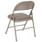 Flash Furniture HERCULES Series Double Braced Vinyl Folding Chair - Grey-.5" Thick Padded Seat with CAL 117 Foam