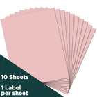 JAM Paper Full Page Labels, 8.5 x 11 Sticker Paper, Baby Pink, 2 Pack (337628615g)-Pink