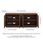 Hudson&Canal Hanson Rectangular Fluted TV Stand for TV's up to 65" - Satin Walnut-Features easy assembly