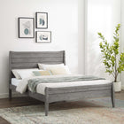 Modway Georgia Wood Queen Platform Bed - Grey-Assembly Required